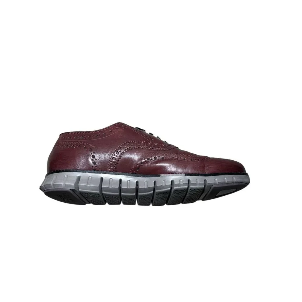 Cole Haan Men's Zerogrand Wingtip Oxford Shoes Burgundy 12 Size 9.5M